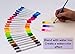 24 Marker Pen Set with Double Tips 1 Broad, 1 Fine. Superior Quality Water Based Markers with Most Popular Colors. Great For Adult Coloring Books, Watercolor Art. Convenient Carrying Case