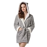 Richie House Womens' Bathrobe Robe with Two Ears RHW2498-A-FBA