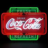 Neonetics Home Indoor Pub Restaurant Hotel Room Decorative Coca-Cola Pause Refresh Neon Sign