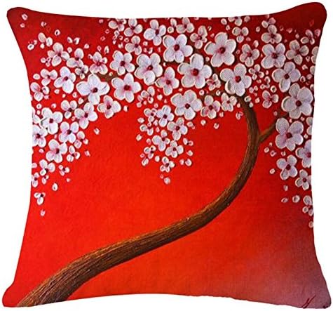 Sengreat 45x45cm Pillow Case 3D Printed Colorful Tree Cotton Linen Decorative Throw Cushion Cover(style5)