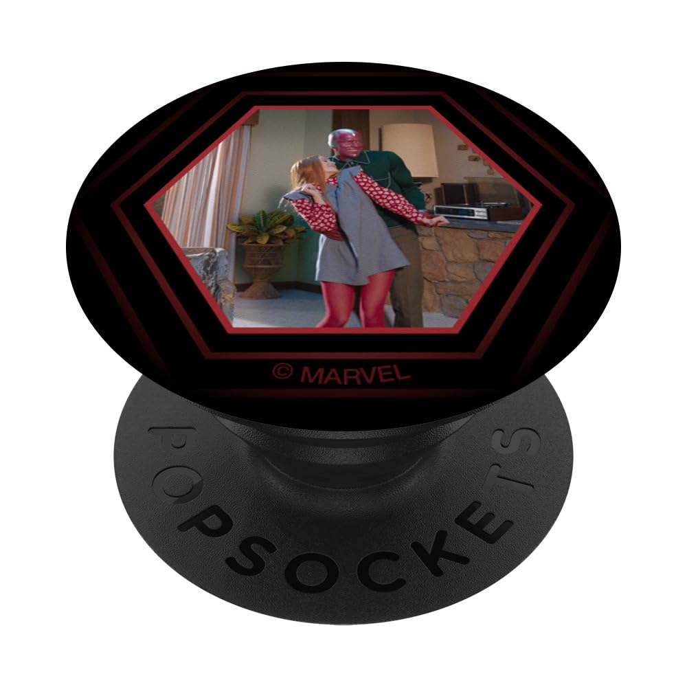 PopSockets Marvel WandaVision Wanda and Vision 70s PopSockets PopGrip: Swappable Grip for Phones & Tablets