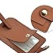 Galopar PU Leather Luggage Tags Handbag Suitcase ID Labels Travel Accessories Tag ID (Khaki 4 Pack)