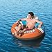 Bestway CoolerZ Rapid Rider Inflatable Blow Up Pool Chair Tube, Orange (6 Pack)