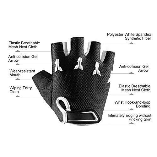 lurdausXD Children Riding Gloves Wheel Sliding Children's Gloves Half Finger Summer SBR Shock Absorber Gloves Palm Rest Bicycle Balance Bicycle Equipment 1 Double - Thumbnail 3