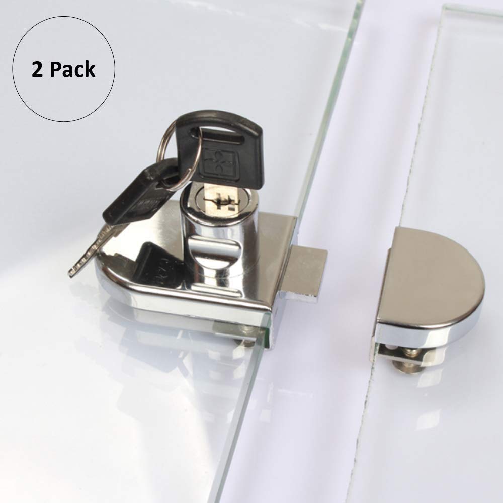 Замок мебельный для стеклянных дверей установка