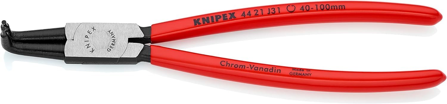 KNIPEX Circlip Pliers for Internal Circlips in Bore Holes with Plastic Coating 215 mm, 44 21 J31
