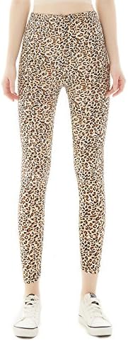 Mini Era Women's Yoga Pants High Waist Tummy Control Fitness Workout Running Capris Leopard Leggings (Leopard)