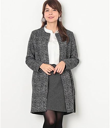 Amazon ロペピクニック Rope Picnic ヘリンボーンプリントコーディガン 01ブラック 38 ワンピース チュニック 通販