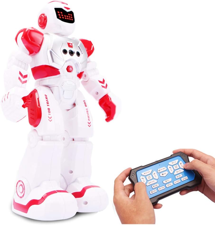 SMUOO RC Programmable Intelligent Robots Toys, Gesture Control/Cool Light/Auto Demo/Educational Companion Robotic Toy, Age 6+ Boys Girls Kids Birthday Gifts