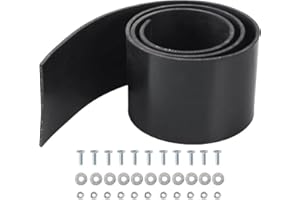 AR-PRO Universal Snow Plow Rubber Flap - 72" x 6" x 1/4" Plow Blade Flap - Suitable for 48" -72" Blades - Includes All Mounti