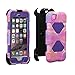 Aceguarder iPhone 6s Case New Silicone Rubber Full Body Protection [Shockproof] [Impact Resistant] Tough Armor Cover with Screen Protector Kickstand for iPhone 6 (2014) / 6s (2015)-(Pink Camo/Purple)