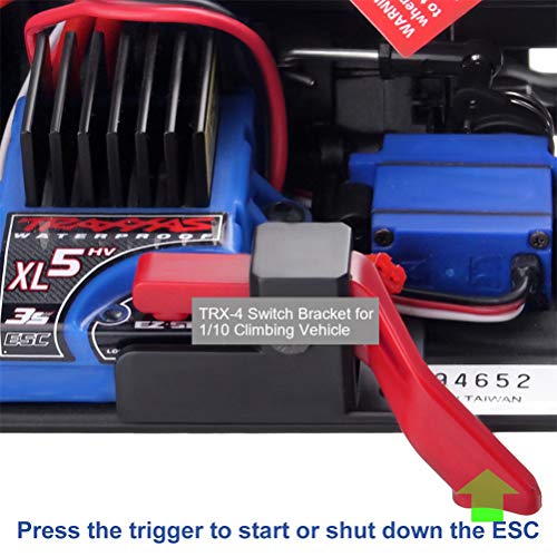 YANSHON 1/10 RC Crawler Traxxas TRX4 ESC Trigger Power Switch ESC Easy Start Trigger Power Switch for 1/10 TRAXXAS TRX4 RC Car Part Accessories