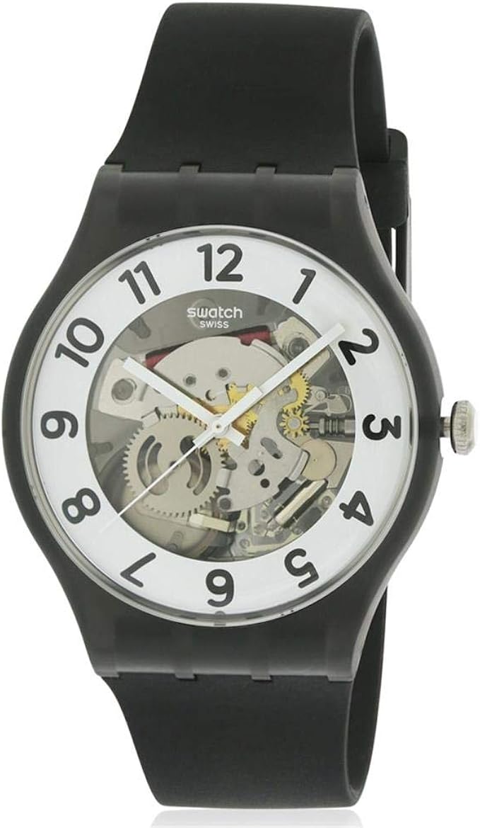 Swatch - SUOB134 Skeletor - Reloj de cuarzo suizo, correa negra de caucho, para hombre