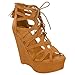 Women's Strappy Wedge Platform High Heel Ankle Lace Up Sandal