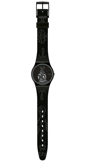 Swatch Kinder-Armbanduhr Midnight Magi kidrobot GB249