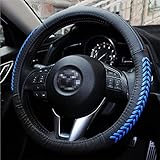 Vesul Blue Steering Wheel Glove Leather Cover Compatible with Mazda 3 Axela Mazda 6 CX-3 CX3 CX-5 CX5 CX-7 CX7 CX-9 CX9 2013 2014 2015 2016 2017 2018 2019 2020
