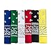 CoverYourHair Paisley Bandanas - Pack of 6-100% Cotton Double Sided Bandanas - Headwraps