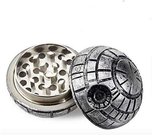 PARK AVE Death Star Herb Spice Grinder Aluminum 3 Piece 40mm (1.5") with Catcher and Gift Box
