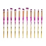 Shusuen 10PCS Rose Gold Eyeshadow Lip Makeup Brushes Set Short Plush Soft Cosmetic Tools