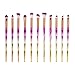 Shusuen ✿‿✿ New Arrival 10PCS Rose Gold Eyeshadow Lip Makeup Brushes Set Short Plush Soft Cosmetic Tools