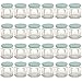1.5 oz Hexagon Mini Glass Jars with Light Blue Lids and Labels (Pack of 24)