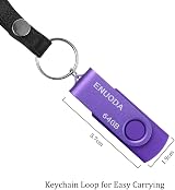 ENUODA 64GB USB 2.0 Memory Stick Purple Swivel Flash Drive view 4