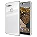 Essential Phone PH-1 Case, TUDIA [Ceramic Feel] Lightweight [GLOST] TPU Bumper Shock Absorption Cover Featuring [Tempered Glass Back Panel] for Essential Phone PH-1 (Pure White)