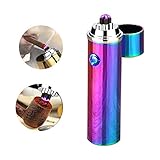 Novelty Wares® - Innovative Flameless Plasma X Beam Lighter - Rechargeable - Restructured - Pipes - Bowls - Cigars - Windproof - Waterproof- Neon Rainbow | Blue | Gun Metal | Matte Black (Neon)