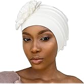 Bohend Women Turban Flower Headband Elastic Cap Pre-Tied Scarf Bonnet Beanie Headwrap Hats