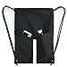 Drawstring Backpack Unisex Sport Gym Sack Reflective Bag (Black,Blue,Navy Blue,Royal Blue,Forest Green)