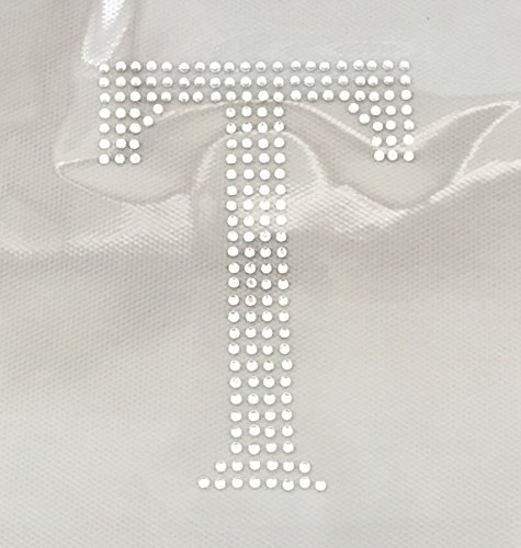 Tau - 4" Greek Letter - Crystal - Rhinestone Iron on Transfer