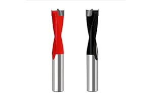 TavRav Wood Row Drilling Bit 2PC Boring Drill Left Right Rotation 9mm Cutting Diameter Forstner Drill Double Flute Brad Point