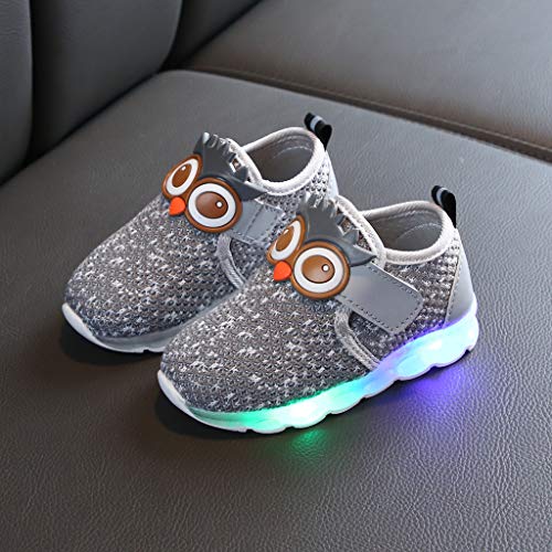 Infant Toddler Baby Boys Cute Cartoon LED Luminous Girls Sport Shoes Sneakers - Thumbnail 3