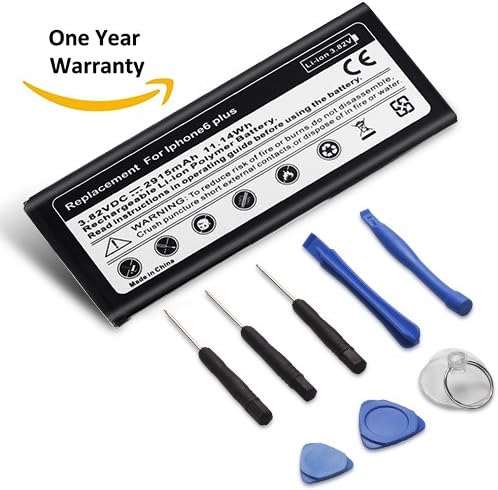 Phshion New 0 Cycle 2915mAh Battery Replacement for iPhone 6 Plus with Tools