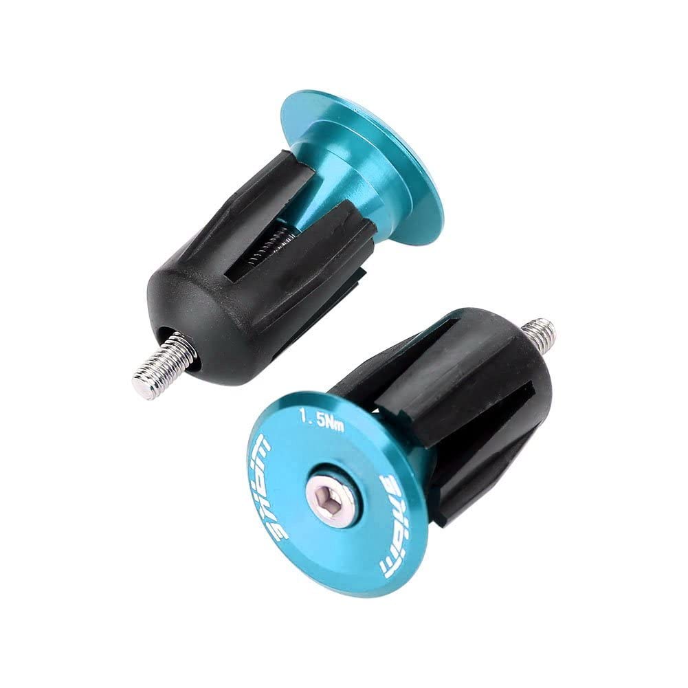 Aluminum Alloy Bike Handlebar Plugs End Caps for Mountain Road BMX Bikes - Blue