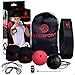 Boxing Reflex Ball for Adults and Kids - React Reflex Balls on String with Headband, Carry Bag and Hand Wraps - Improve Hand Eye Coordination, Punching Speed, Fight Reaction (2 Difficulty Level Balls)