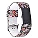 AIWELL for Fitbit Charge 2 Bands,Silicone Adjustable Replacement Sport Strap Printed Bands with Classic Buckle for Fitbit Charge2 HR,Fitbit Charge 2 Accessories Wristbands (Pattern-4, Small)