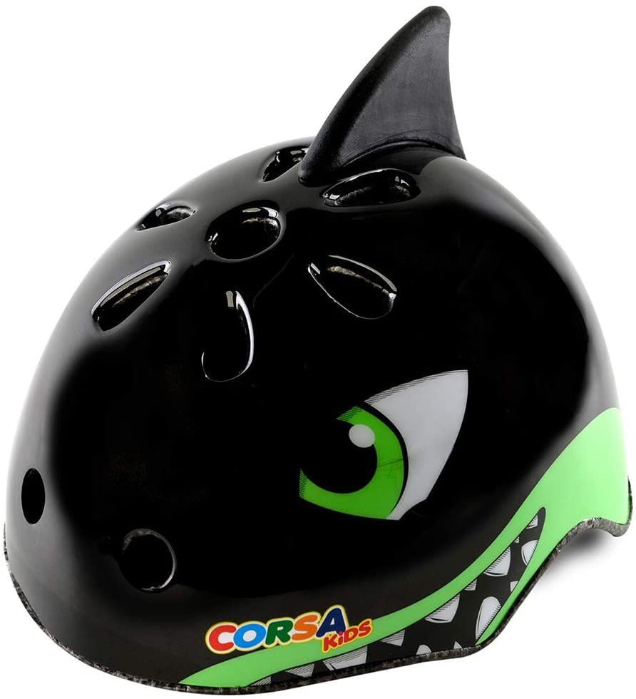 Infant Toddler Bike Helmet, Adjustable and Multi-Sport for Child Baby, 3 Sizes for Kids Boys Girls (Black Shark, XS) Image