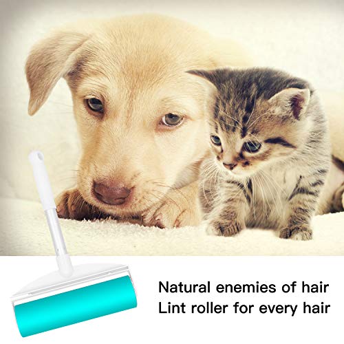 2 Pack Lint Roller Pet Hair Remover Lint Roller Cleaner for Clothes Resuable & Washable Lint Roller Cleaner for Clothes, Sofa, Car Seats
