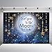 MEHOFOTO Photo Background Love You to The Moon Night Sky Gold Hanging Stars Birthday Party Decoration Banner Baby Shower Backdrops for Photography 7x5ft