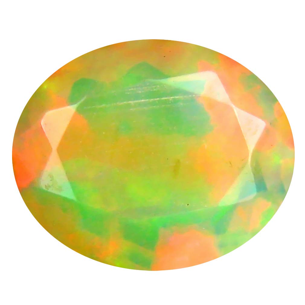 1.51 ct Oval Cut (10 x 8 mm) Un-Heated Transparent Quality Ethiopian Welo Rainbow Opal Natural Loose Gemstone