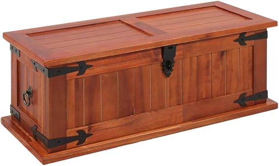 vidaXL Akazie Massiv Aufbewahrungstruhe Truhe Holzkiste Holztruhe