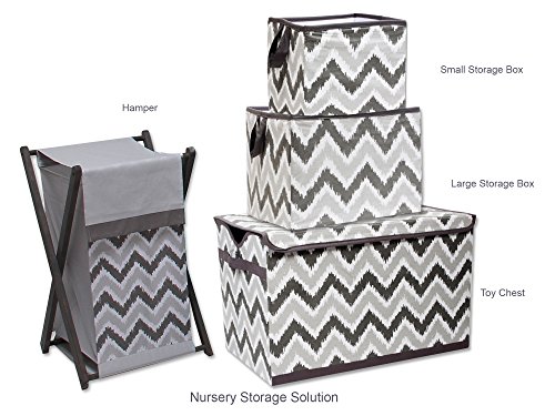 Bacati MixNMatch Zigzag Changing Table Storage Runner, Grey