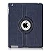Fintie Apple iPad 2/3/4 Case - 360 Degree Rotating Stand Smart Case Cover for iPad with Retina Display (iPad 4th Generation), iPad 3 & iPad 2 (Automatic Wake/Sleep Feature) - Denim Indigo