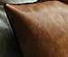 Kdays Halftan Pillow Cover Cognac Leather Decorative Throw Pillow Case Farmhouse Trendy Sofa Couch Cushion Covers Modern Minimalist Color Block Pillow Cover 18x18 Inches