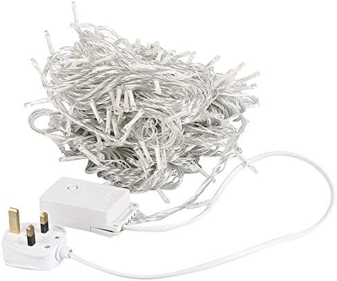 LEDHOLYT 10m 33ft 100 LEDs Purple Fairy String Light with Silver Cable for Festival Christmas Party Decoration 8 Modes