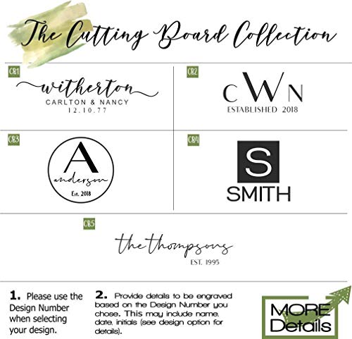 Personalized Bamboo Cutting Board, Engraved Wedding Gift w/Wooden Inlay, Customizable-Barbados