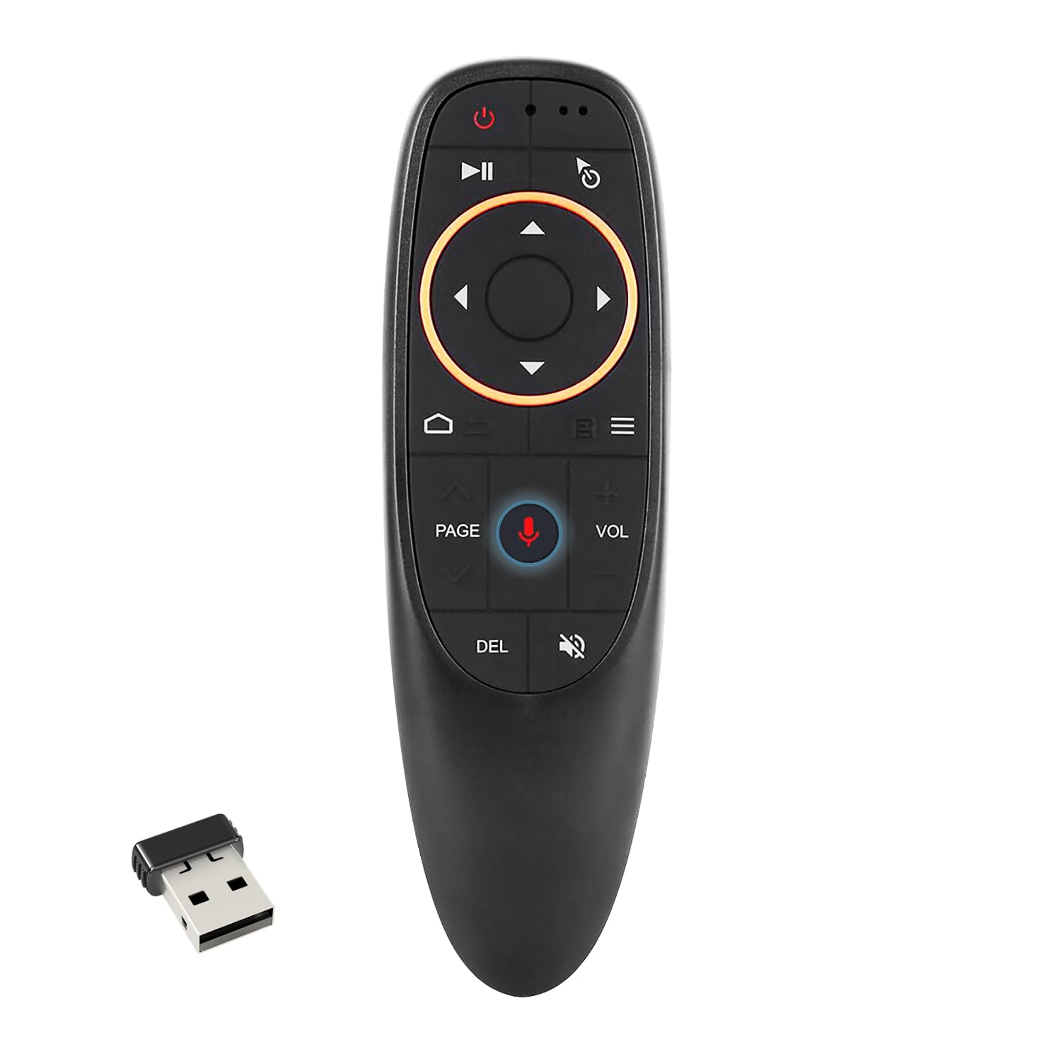 Photo 1 of EASYTONE Air Mouse Remote Control, 2.4 GHz Wireless Voice Remote Control with IR Learning, Wireless Connection via USB Receiver Air Mouse for PC Android TV Box Laptop Projector Windows Android Mac OS