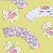 Coco & Ella Unicorn Party Cupcake Toppers Wrappers - Birthday Baby Shower Party Cake Decorations 24 Pcs Set + 3 Tier Cupcake Dessert Tower Stand
