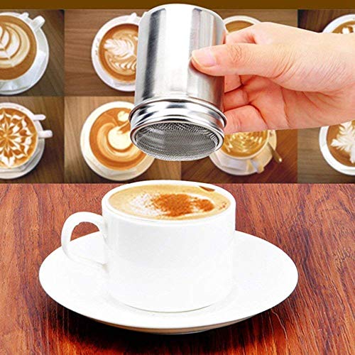 Easyflower Novel and Unique Stainless Steel Chocolate Shaker Icing Sugar Salt Cocoa Flour Cooking Tools Coffee Sifter
